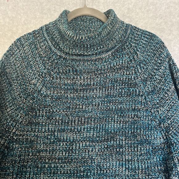 Vintage Barnaby Marled Turtleneck Sweater Large Multi Full Length Grandpa Unisex - Picture 2 of 7